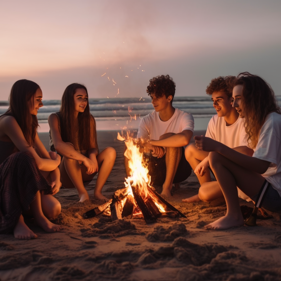 tipcurl beach bonfire